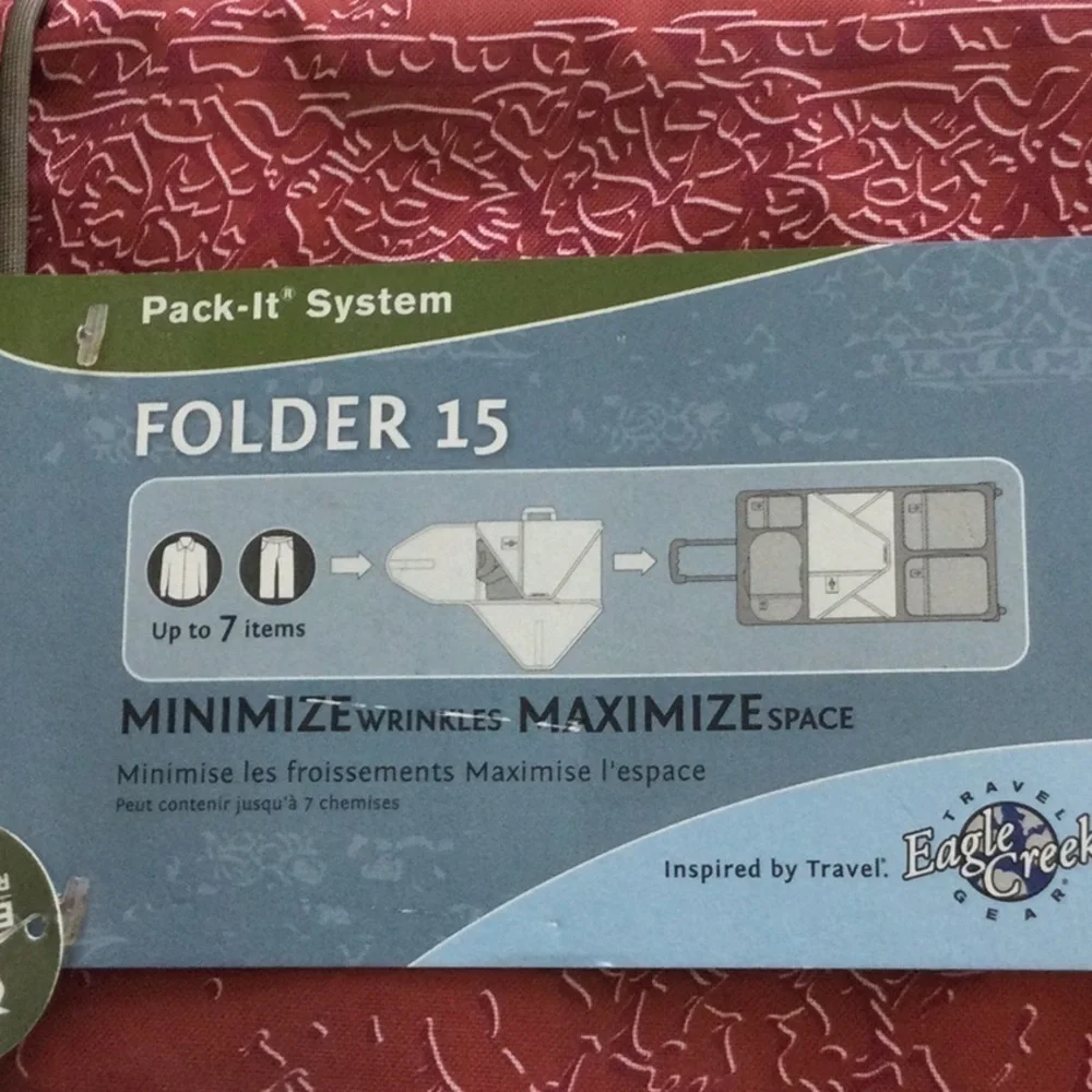 Eagle Creek Pack it System Folder Garment Travel Organizer Color rose New